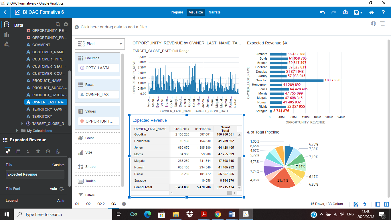 Oracle analytics cloud